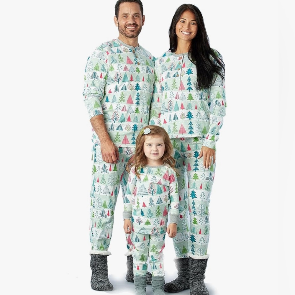 NWT HonestBaby Family Matching Holiday Pajamas 100% Organic Cotton Men’s Large